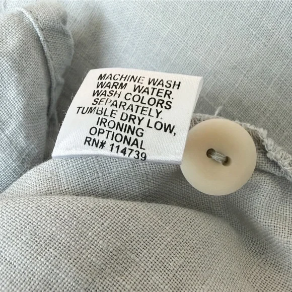 FLAX • Linen Button-Front Top - Picture 9 of 10